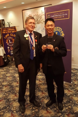 Danny Leung receiving 10- year Award